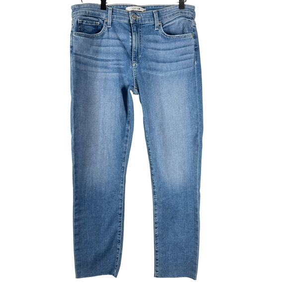 NWT Joe's Lara Mid Rise Straight Ankle Jeans Kenora Wash Stretch Raw Hem Sz 31